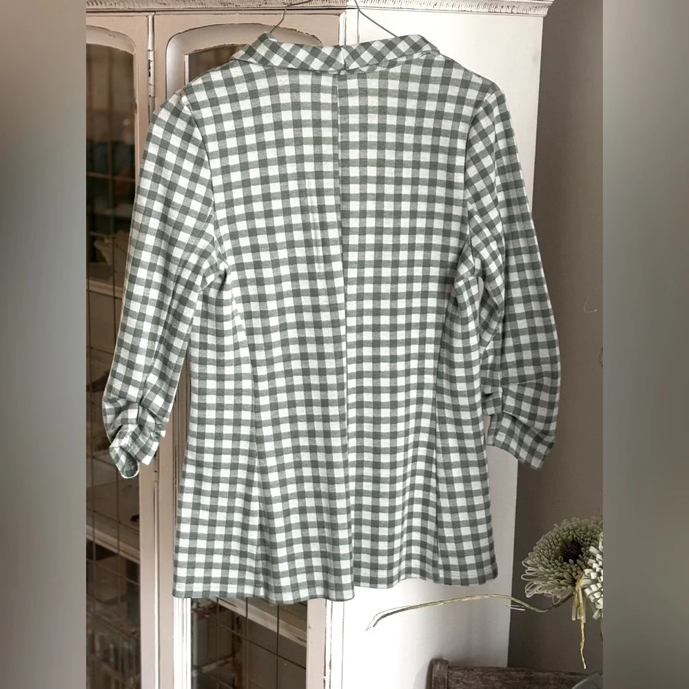 Alter’d State Gingham Blazer. Green Check | Lightweight | Jacket Women’s Sz-S